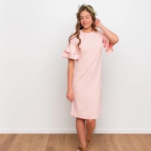 New Double Sleeve Dress - Light Blush